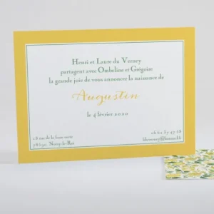 Faire-part de naissance Liberty sans photo*Faire-part Elégant Best
