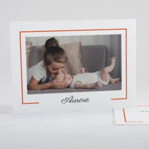 Faire-part de naissance Lisere prenom paysage*Faire-part Elégant Discount