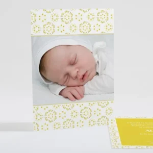 Faire-part de naissance Liberty etoiles photo*Faire-part Elégant New