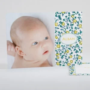 Faire-part de naissance Liberty photo*Faire-part Elégant Fashion