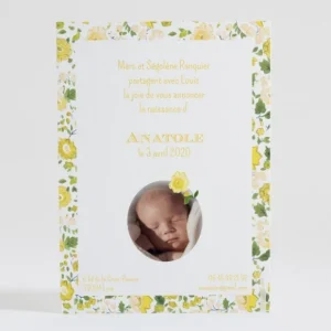 Faire-part de naissance Liberty cheri photo*Faire-part Elégant Outlet