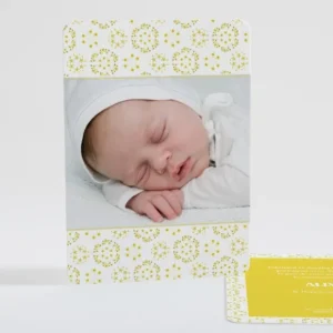 Faire-part de naissance Liberty etoiles photo*Faire-part Elégant New