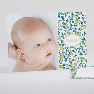Faire-part de naissance Liberty photo*Faire-part Elégant Fashion