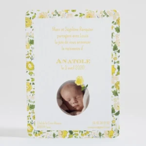 Faire-part de naissance Liberty cheri photo*Faire-part Elégant Outlet