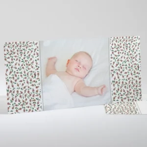 Faire-part de naissance Liberty chic framboise*Faire-part Elégant Outlet