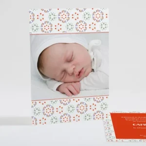Faire-part de naissance Liberty etoiles photo*Faire-part Elégant New