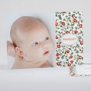 Faire-part de naissance Liberty photo*Faire-part Elégant Fashion