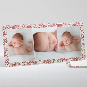 Faire-part de naissance Liberty trois photos*Faire-part Elégant Outlet