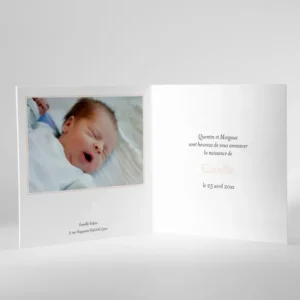 Faire-part de naissance Love*Faire-part Elégant New