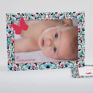Faire-part de naissance Lovely papillon liberty*Faire-part Elégant Best