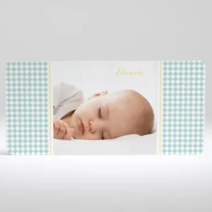 Faire-part de naissance Losanges paysage*Faire-part Elégant Sale
