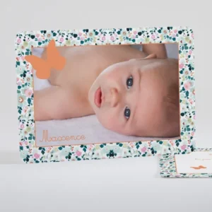 Faire-part de naissance Lovely papillon liberty*Faire-part Elégant Best