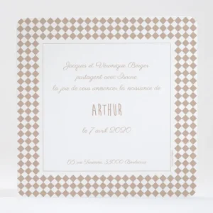 Faire-part de naissance Lovely Herissons*Faire-part Elégant Online