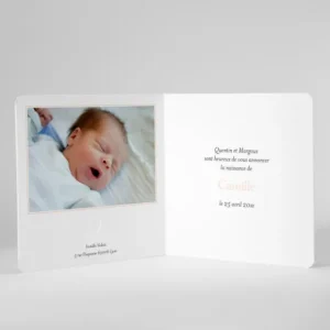Faire-part de naissance Love*Faire-part Elégant New