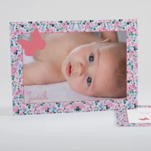 Faire-part de naissance Lovely papillon liberty*Faire-part Elégant Best
