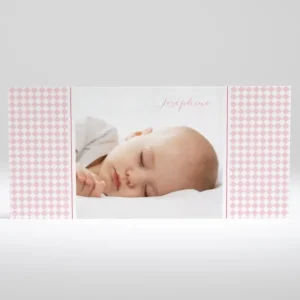 Faire-part de naissance Losanges paysage*Faire-part Elégant Sale