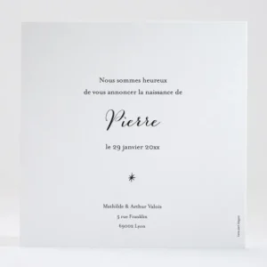 Faire-part de naissance Magie*Faire-part Elégant Best