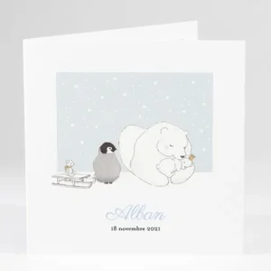 Faire-part de naissance Maman ours*Faire-part Elégant Online