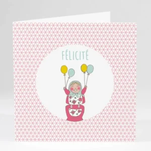 Faire-part de naissance Matriochka livret*Faire-part Elégant Fashion