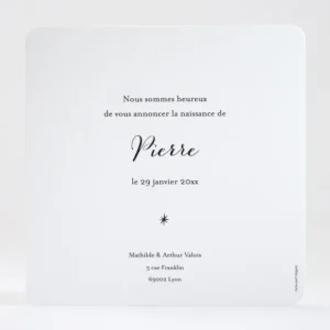 Faire-part de naissance Magie*Faire-part Elégant Best