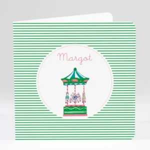 Faire-part de naissance Manege photos livret*Faire-part Elégant Fashion