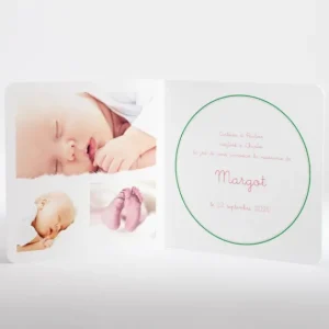 Faire-part de naissance Manege photos livret*Faire-part Elégant Fashion