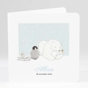 Faire-part de naissance Maman ours*Faire-part Elégant Online