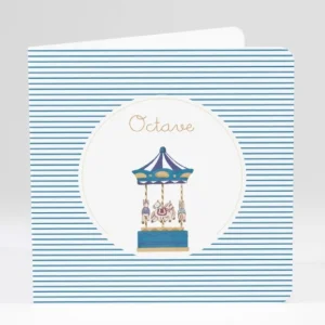 Faire-part de naissance Manege photos livret*Faire-part Elégant Fashion
