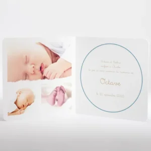 Faire-part de naissance Manege photos livret*Faire-part Elégant Fashion