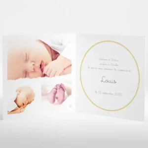 Faire-part de naissance Manege photos livret*Faire-part Elégant Fashion