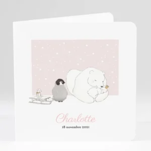 Faire-part de naissance Maman ours*Faire-part Elégant Online