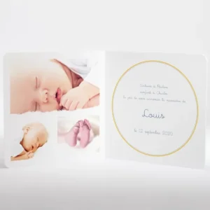 Faire-part de naissance Manege photos livret*Faire-part Elégant Fashion