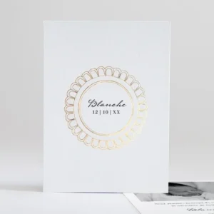 Faire-part de naissance Medaillon tout doux portrait*Faire-part Elégant Fashion
