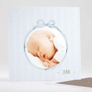 Faire-part de naissance Medaillon drape simple*Faire-part Elégant Clearance
