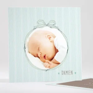 Faire-part de naissance Medaillon drape simple*Faire-part Elégant Clearance