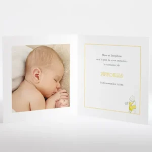 Faire-part de naissance Messager*Faire-part Elégant Fashion
