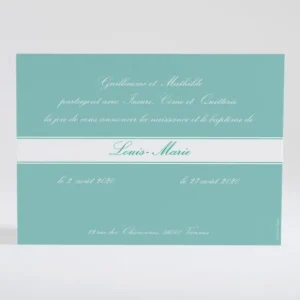 Faire-part de naissance Medaillon monogramme*Faire-part Elégant Fashion