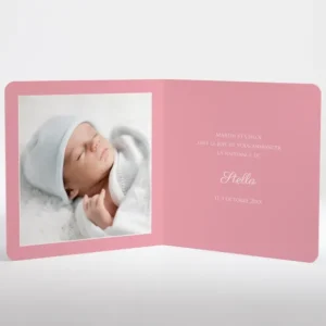 Faire-part de naissance Medaillon vegetal*Faire-part Elégant Online