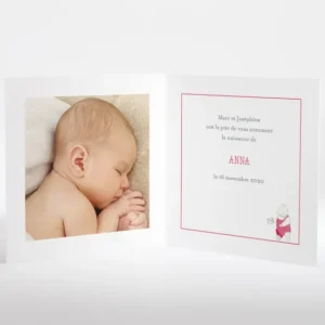 Faire-part de naissance Messager*Faire-part Elégant Fashion