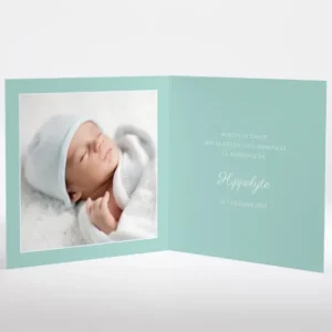 Faire-part de naissance Medaillon vegetal*Faire-part Elégant Online