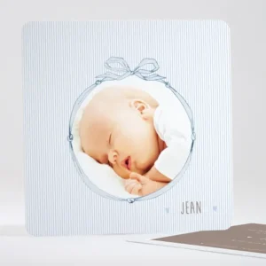 Faire-part de naissance Medaillon drape simple*Faire-part Elégant Clearance