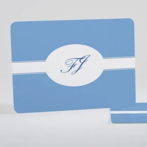 Faire-part de naissance Medaillon monogramme*Faire-part Elégant Fashion