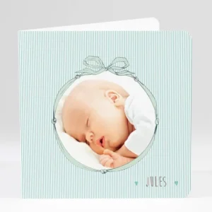 Faire-part de naissance Medaillon drape livret*Faire-part Elégant Hot