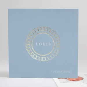 Faire-part de naissance Medaillon tout doux carre*Faire-part Elégant Clearance