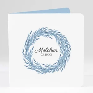 Faire-part de naissance Medaillon vegetal*Faire-part Elégant Online