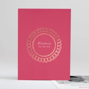 Faire-part de naissance Medaillon tout doux portrait*Faire-part Elégant Fashion