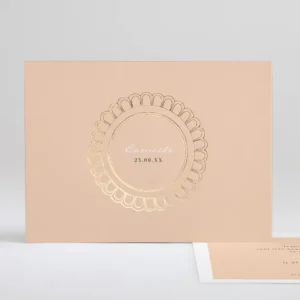 Faire-part de naissance Medaillon tout doux paysage*Faire-part Elégant Hot