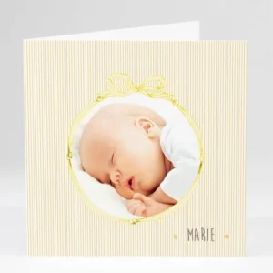 Faire-part de naissance Medaillon drape livret*Faire-part Elégant Hot