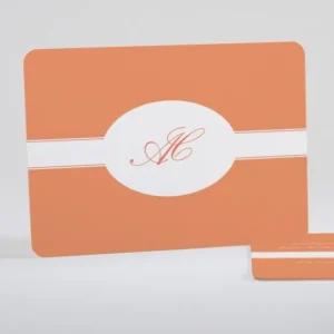 Faire-part de naissance Medaillon monogramme*Faire-part Elégant Fashion