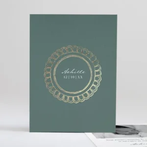 Faire-part de naissance Medaillon tout doux portrait*Faire-part Elégant Fashion